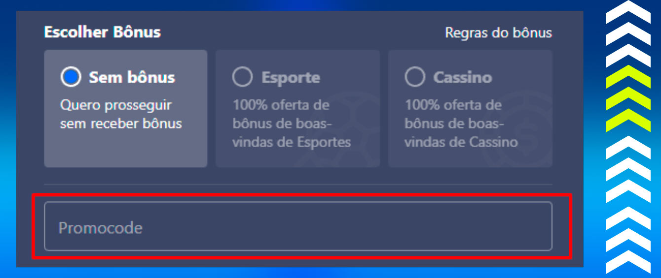 Bônus de cadastro
